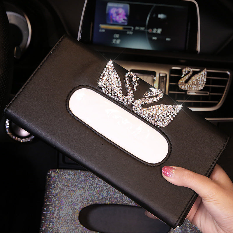 Wholesale Imitation Leather Car Sun Visor Tissue Box Paper