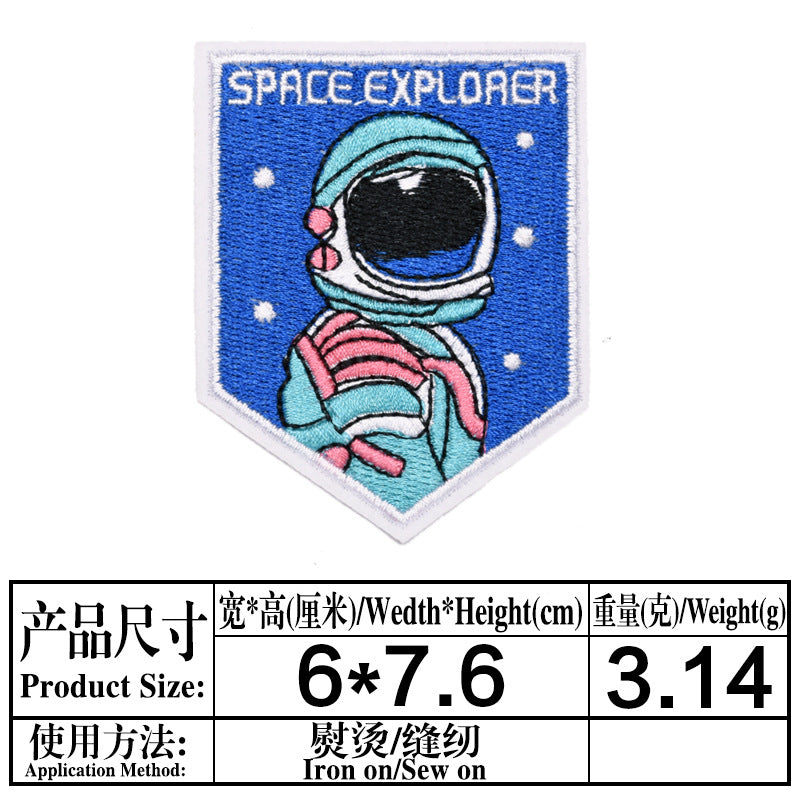 Wholesale Trendy Embroidered Space Astronaut Patch For Clothing DIY Accessory