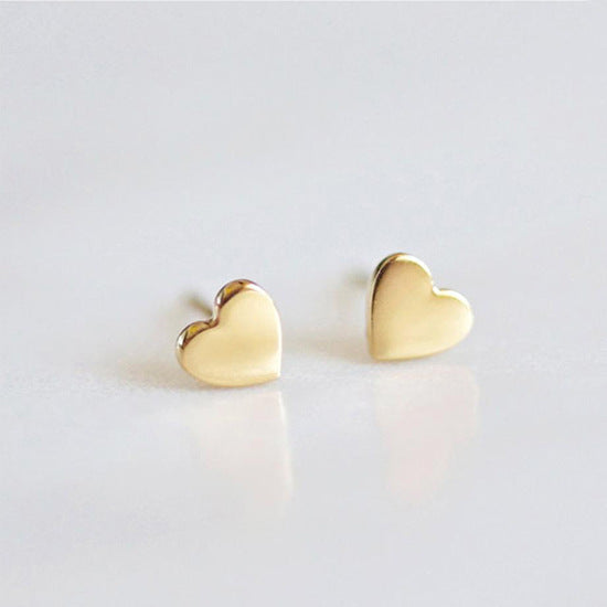 Wholesale Heart Simple Stainless Steel Earrings