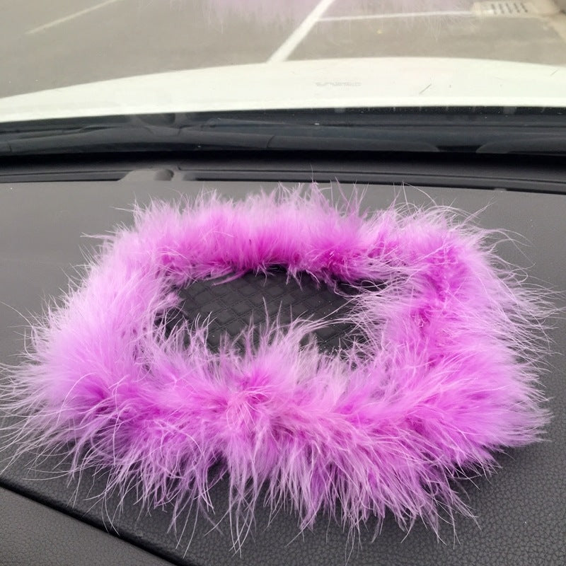 Wholesale Feather Anti-slip Mat Imitation Car Decoration