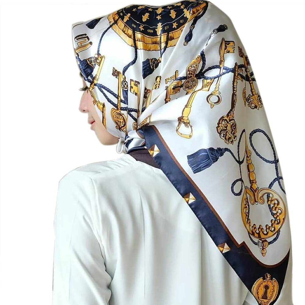 Wholesale Chain Printed Imitation Silk Scarf