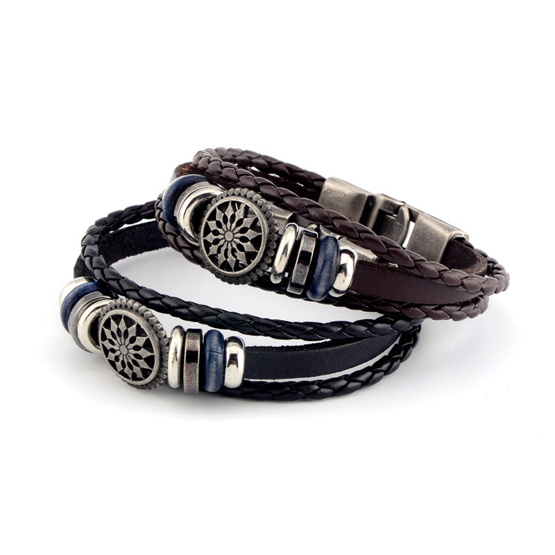 Wholesale Genuine Leather Woven Leather Bracelets