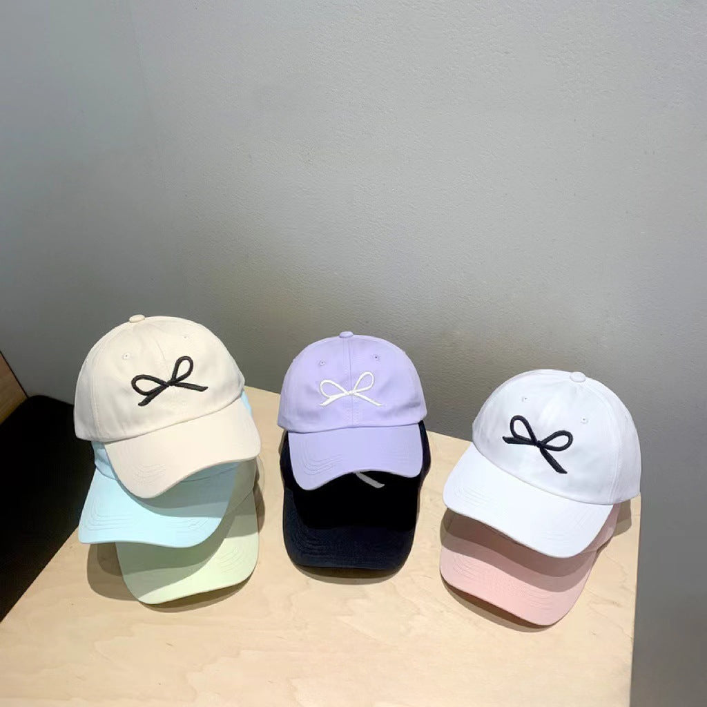 Wholesale Girls Sweet Embroidered Bow Cap