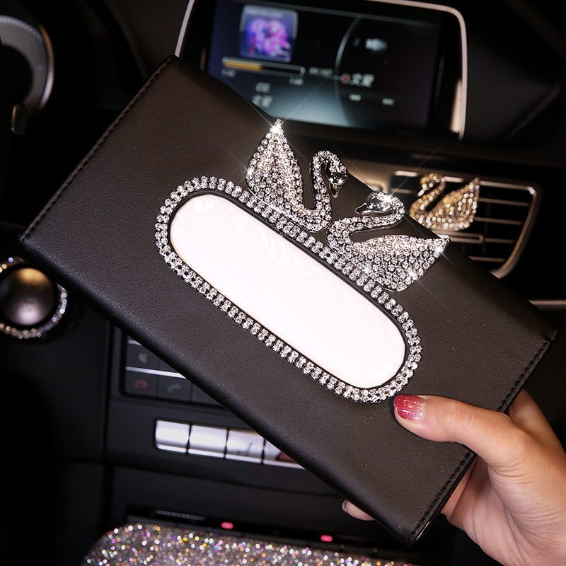 Wholesale Imitation Leather Car Sun Visor Tissue Box Paper