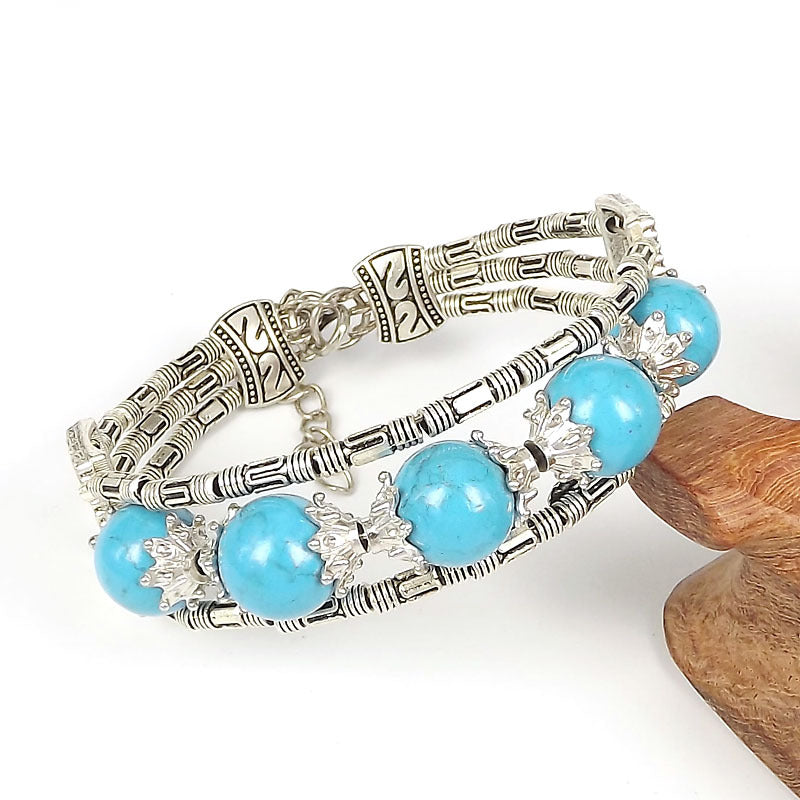 Wholesale Vintage Fashion Silver Bead Bracelet