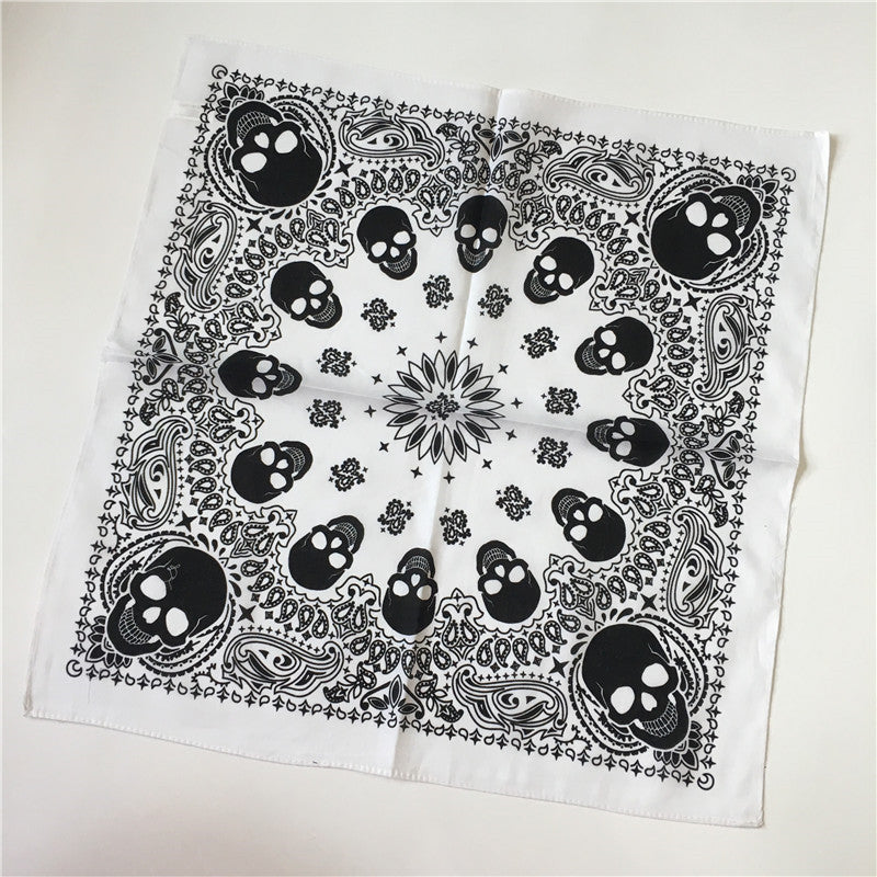 Wholesale Skull Cotton Square Scarf