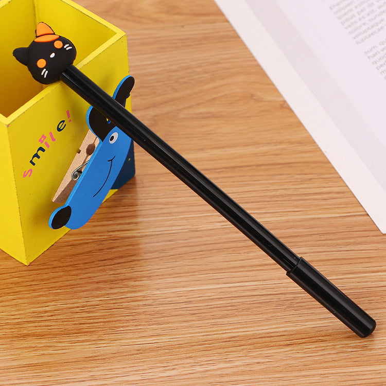 Wholesale Creative Cat Cartoon Plastic Gel Pen