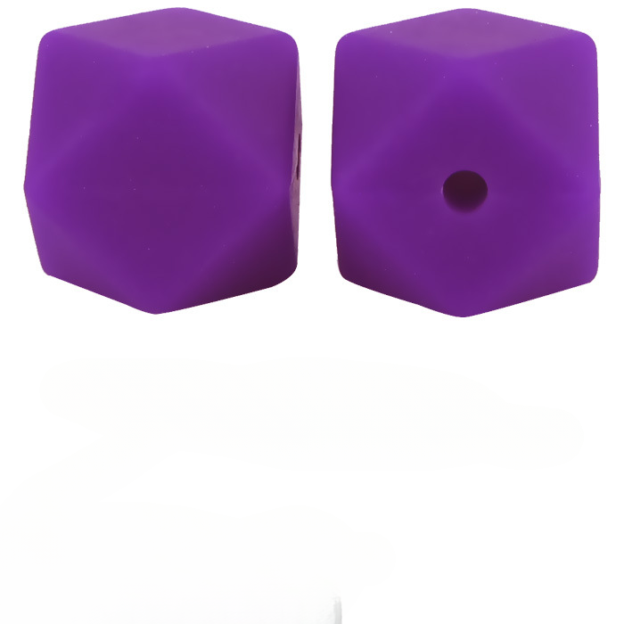 Al por mayor 100 piezas de 100 piezas de 17 mm de silicona hexagon baby theether cuentas