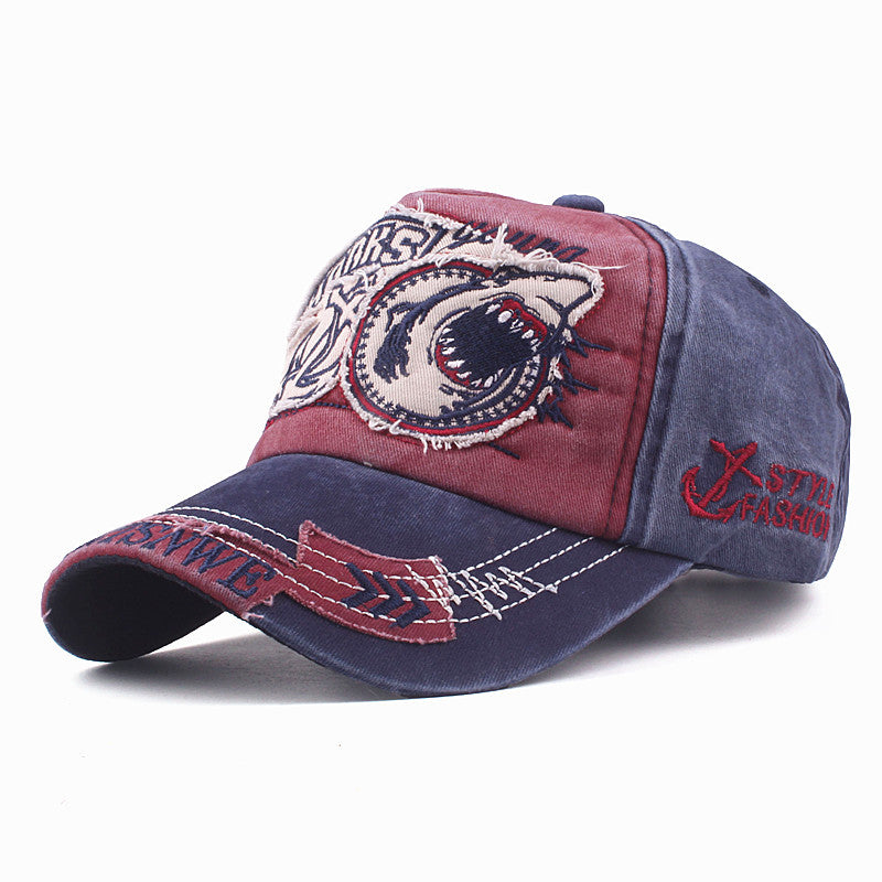 Wholesale Spring and Autumn Sun Hat Men's and Women's Fashion Shark Personalized Cap New Washed Baseball Hat