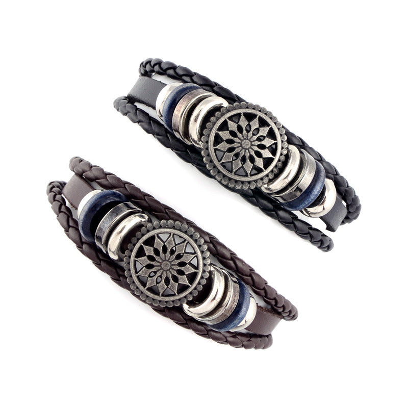 Wholesale Genuine Leather Woven Leather Bracelets