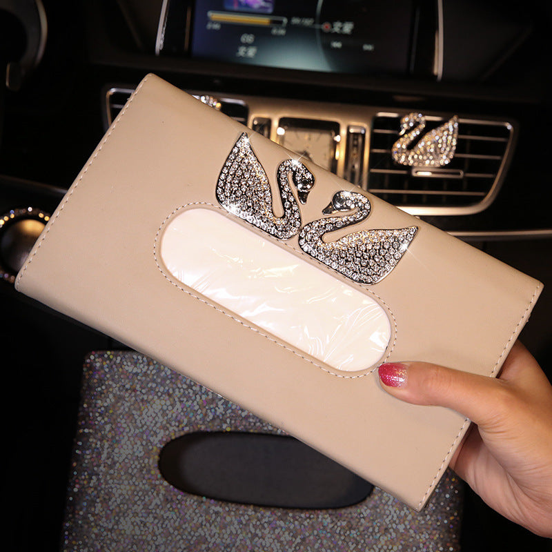 Wholesale Imitation Leather Car Sun Visor Tissue Box Paper