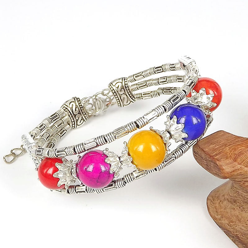 Wholesale Vintage Fashion Silver Bead Bracelet
