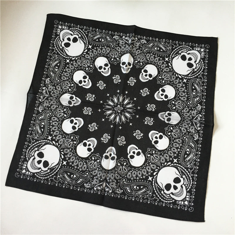 Wholesale Skull Cotton Square Scarf