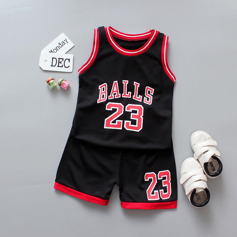 Wholesale Baby Cotton Basketball Suit Sets