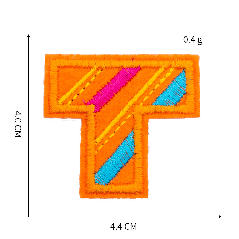 Wholesale Trendy Embroidered Letter Patches Yarn Cloth Sew On Appliques For Clothing DIY Craft Supply And Fashion Accessory Gift