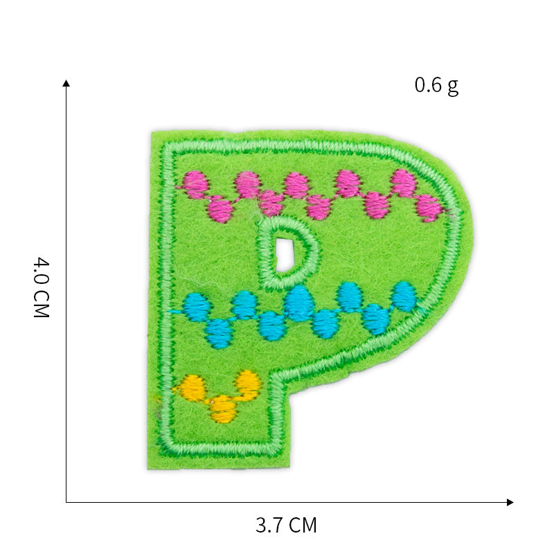 Wholesale Trendy Embroidered Letter Patches Yarn Cloth Sew On Appliques For Clothing DIY Craft Supply And Fashion Accessory Gift