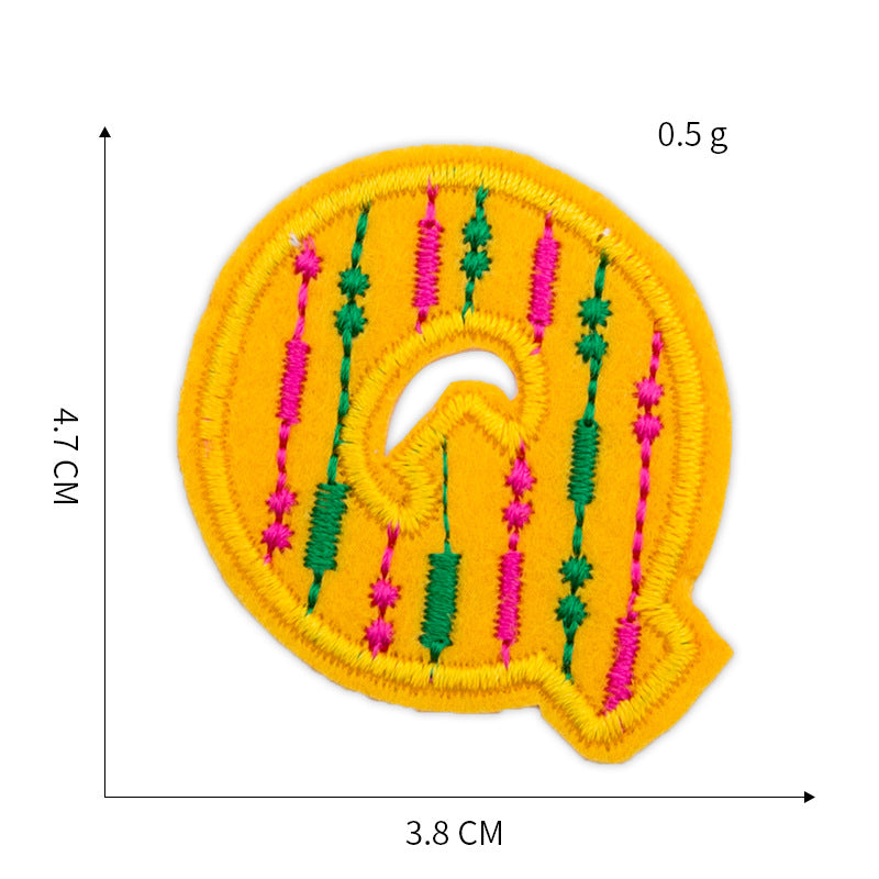 Wholesale Trendy Embroidered Letter Patches Yarn Cloth Sew On Appliques For Clothing DIY Craft Supply And Fashion Accessory Gift