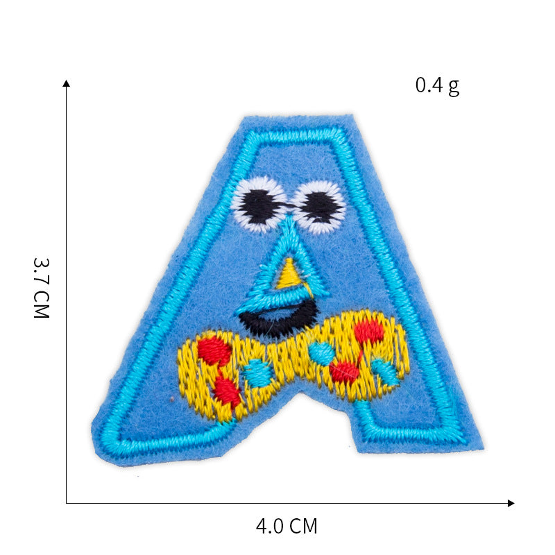 Wholesale Trendy Embroidered Letter Patches Yarn Cloth Sew On Appliques For Clothing DIY Craft Supply And Fashion Accessory Gift