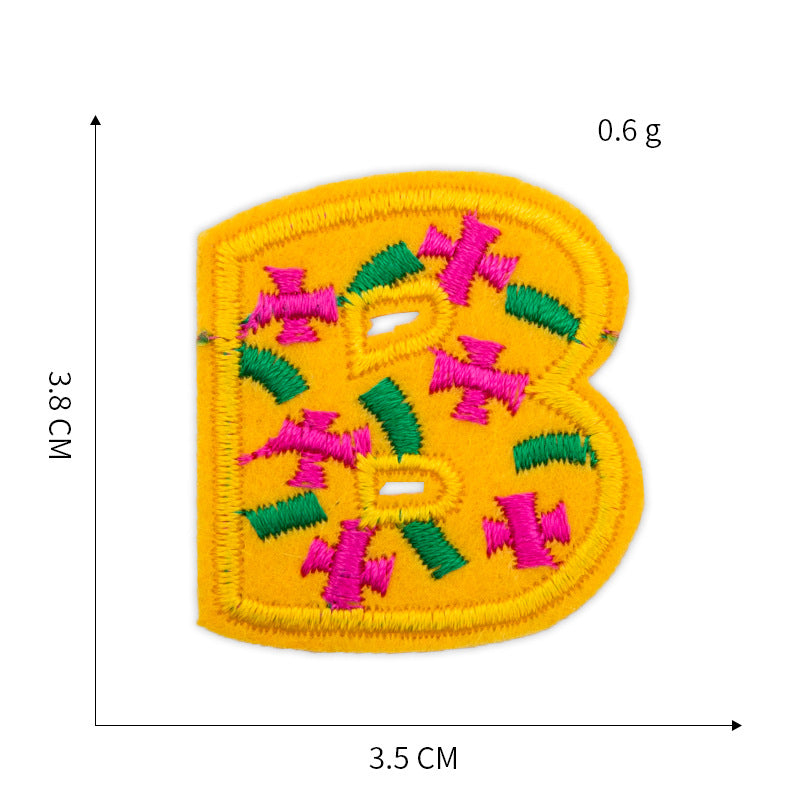 Wholesale Trendy Embroidered Letter Patches Yarn Cloth Sew On Appliques For Clothing DIY Craft Supply And Fashion Accessory Gift