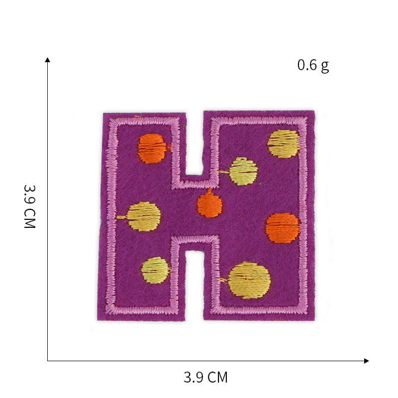 Wholesale Trendy Embroidered Letter Patches Yarn Cloth Sew On Appliques For Clothing DIY Craft Supply And Fashion Accessory Gift