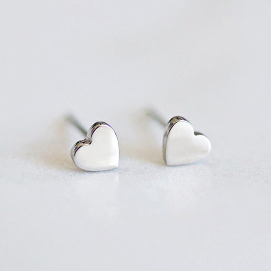Wholesale Heart Simple Stainless Steel Earrings