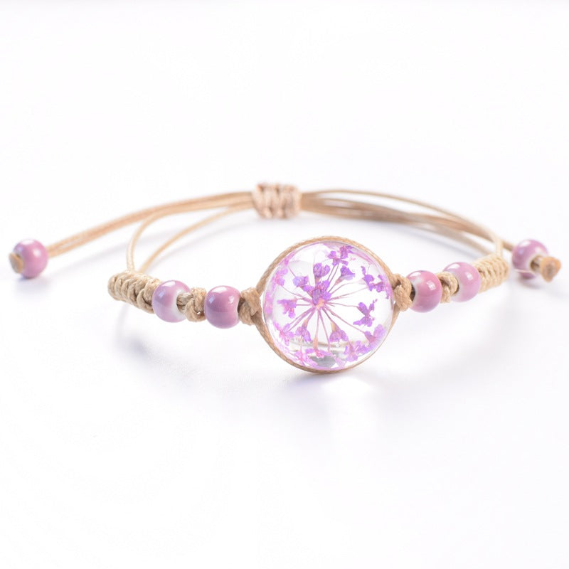 Wholesale Gypsophila Dried Flower Specimen Everlasting Flower Bracelet