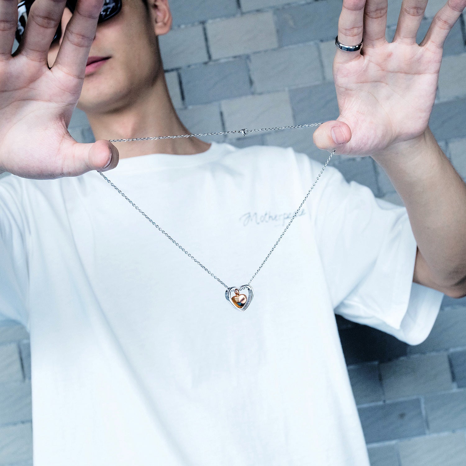 Wholesale Openable Love Titanium Steel Necklace