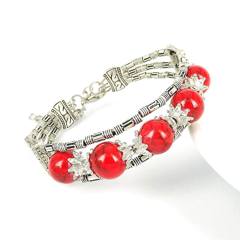 Wholesale Vintage Fashion Silver Bead Bracelet