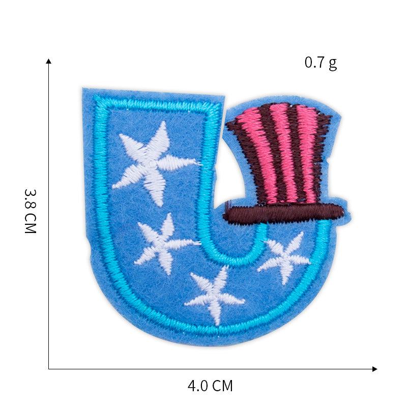 Wholesale Trendy Embroidered Letter Patches Yarn Cloth Sew On Appliques For Clothing DIY Craft Supply And Fashion Accessory Gift