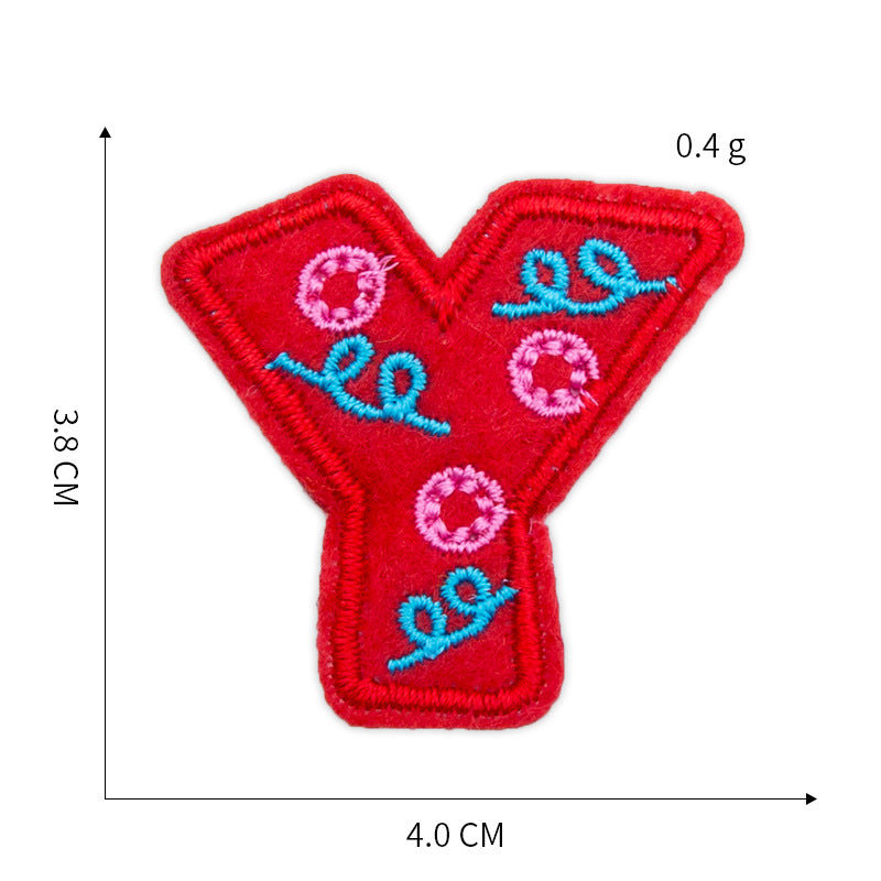Wholesale Trendy Embroidered Letter Patches Yarn Cloth Sew On Appliques For Clothing DIY Craft Supply And Fashion Accessory Gift