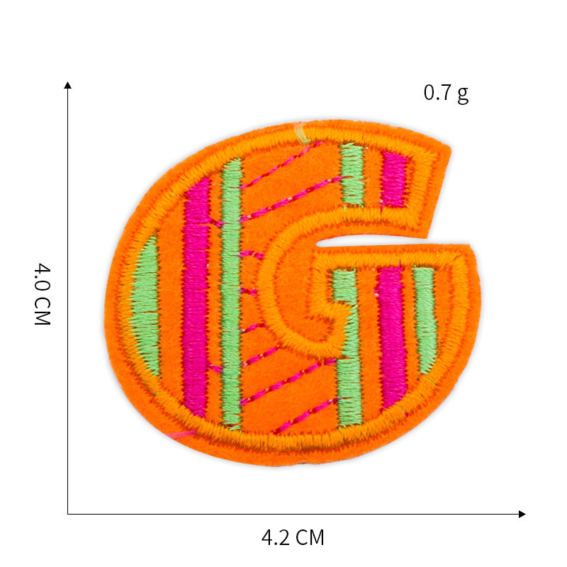 Wholesale Trendy Embroidered Letter Patches Yarn Cloth Sew On Appliques For Clothing DIY Craft Supply And Fashion Accessory Gift