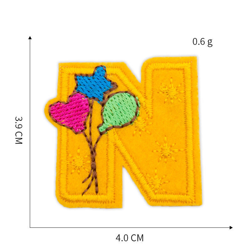 Wholesale Trendy Embroidered Letter Patches Yarn Cloth Sew On Appliques For Clothing DIY Craft Supply And Fashion Accessory Gift