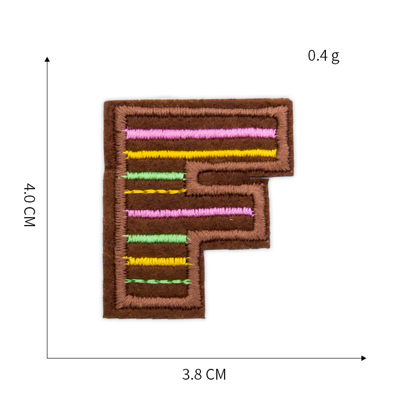 Wholesale Trendy Embroidered Letter Patches Yarn Cloth Sew On Appliques For Clothing DIY Craft Supply And Fashion Accessory Gift