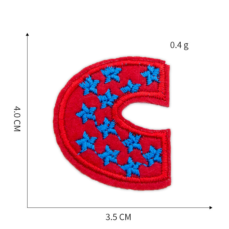 Wholesale Trendy Embroidered Letter Patches Yarn Cloth Sew On Appliques For Clothing DIY Craft Supply And Fashion Accessory Gift