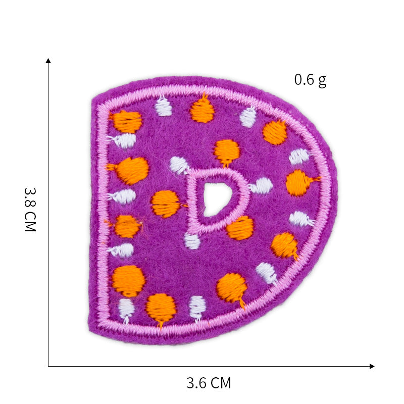Wholesale Trendy Embroidered Letter Patches Yarn Cloth Sew On Appliques For Clothing DIY Craft Supply And Fashion Accessory Gift