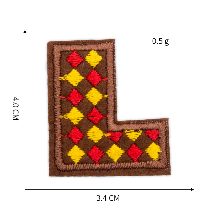 Wholesale Trendy Embroidered Letter Patches Yarn Cloth Sew On Appliques For Clothing DIY Craft Supply And Fashion Accessory Gift