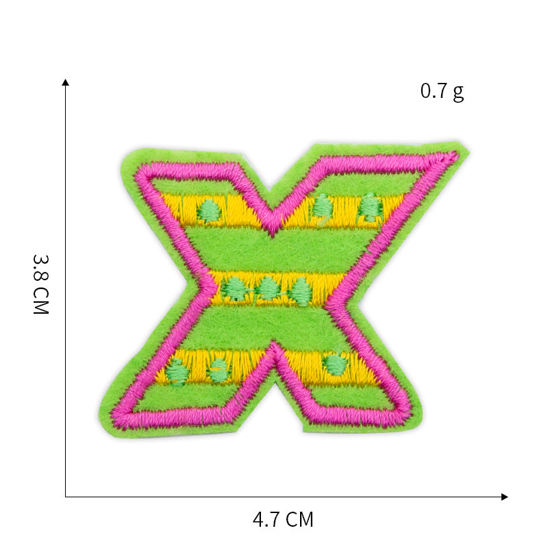 Wholesale Trendy Embroidered Letter Patches Yarn Cloth Sew On Appliques For Clothing DIY Craft Supply And Fashion Accessory Gift