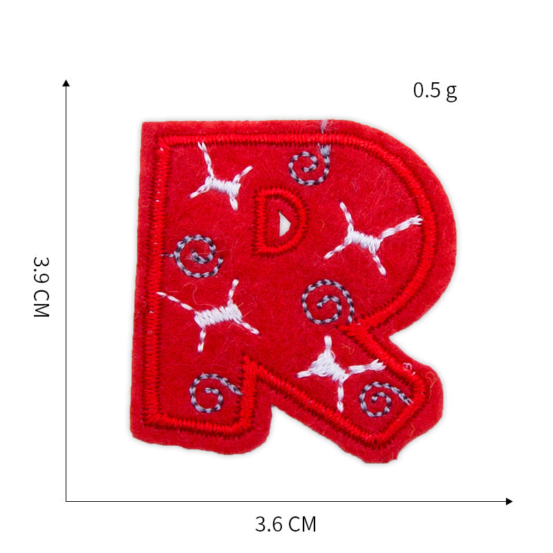 Wholesale Trendy Embroidered Letter Patches Yarn Cloth Sew On Appliques For Clothing DIY Craft Supply And Fashion Accessory Gift