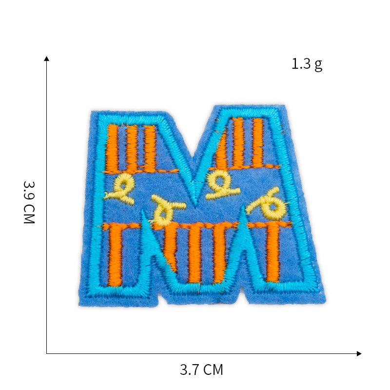 Wholesale Trendy Embroidered Letter Patches Yarn Cloth Sew On Appliques For Clothing DIY Craft Supply And Fashion Accessory Gift