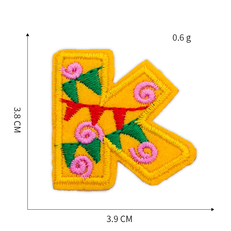 Wholesale Trendy Embroidered Letter Patches Yarn Cloth Sew On Appliques For Clothing DIY Craft Supply And Fashion Accessory Gift