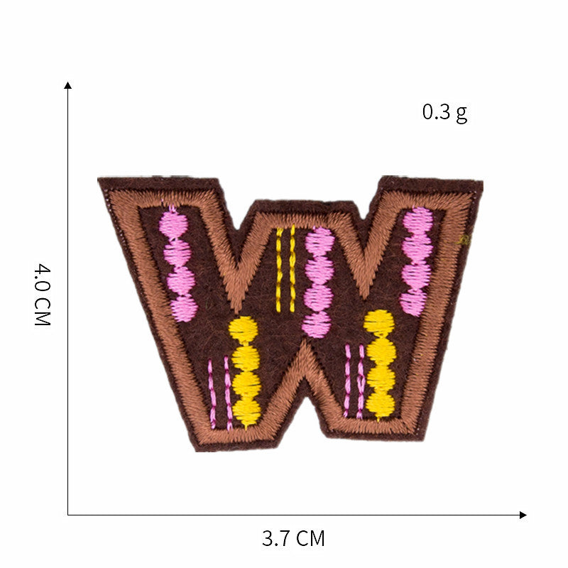 Wholesale Trendy Embroidered Letter Patches Yarn Cloth Sew On Appliques For Clothing DIY Craft Supply And Fashion Accessory Gift