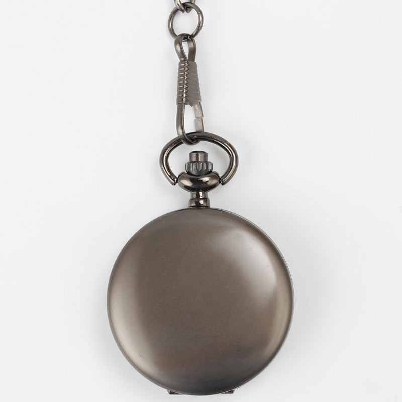 Wholesale Stainless Steel Outdoor Sports Glossy Quartz Matte Silver Creative Pocket Watch