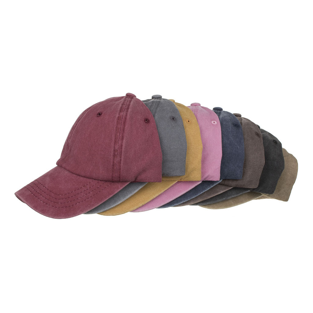 Wholesale 8-color ponytail hole washed and distressed baseball cap