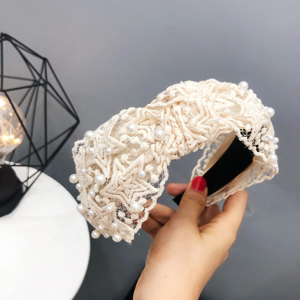 Wholesale Lace Knotted Wide Brimmed Headband