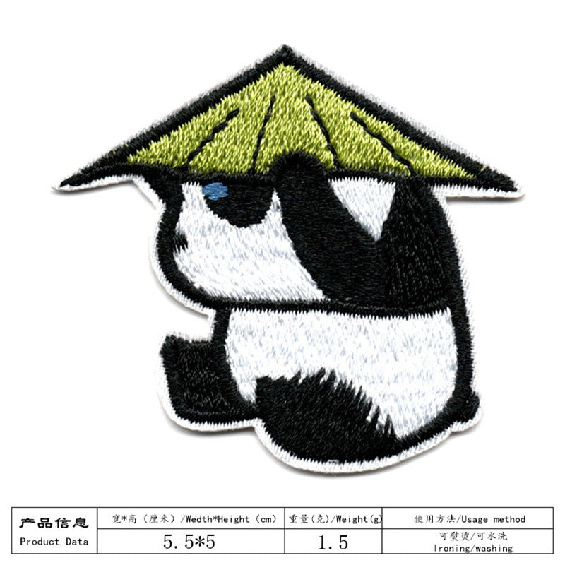 Wholesale Cute panda embroidery DIY Patches