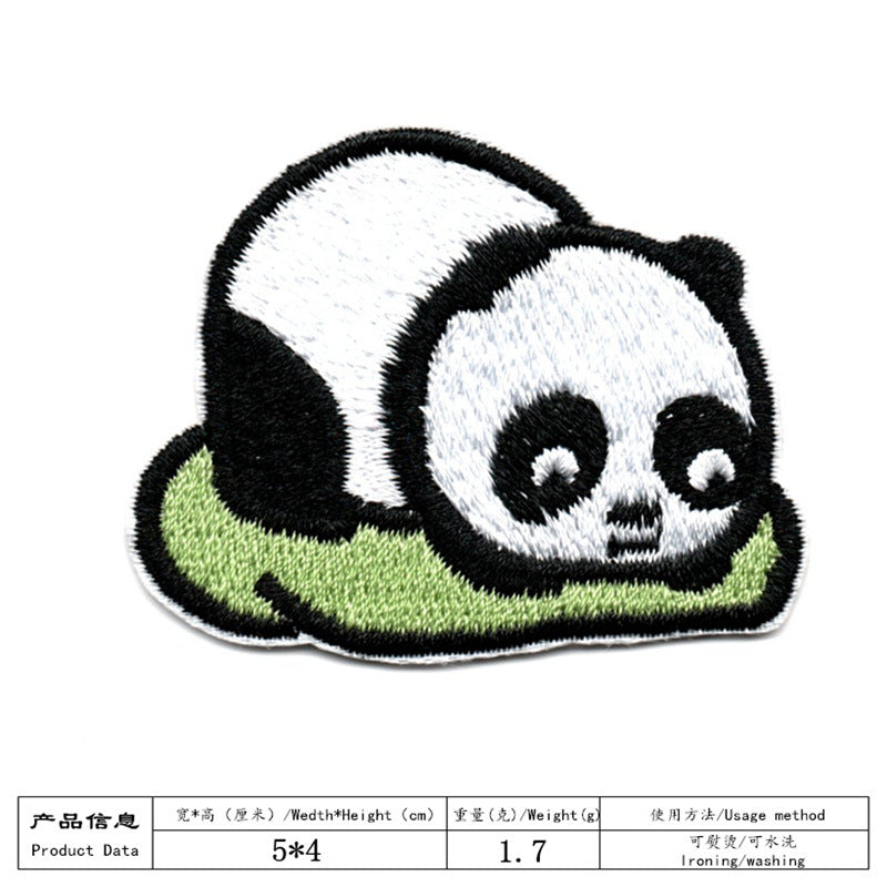 Wholesale Cute panda embroidery DIY Patches