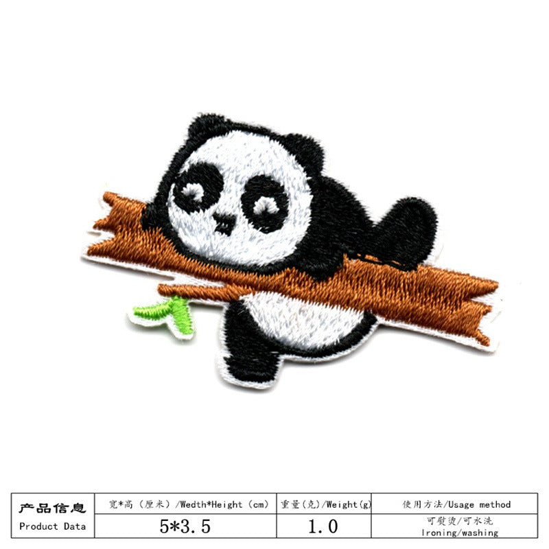 Wholesale Cute panda embroidery DIY Patches