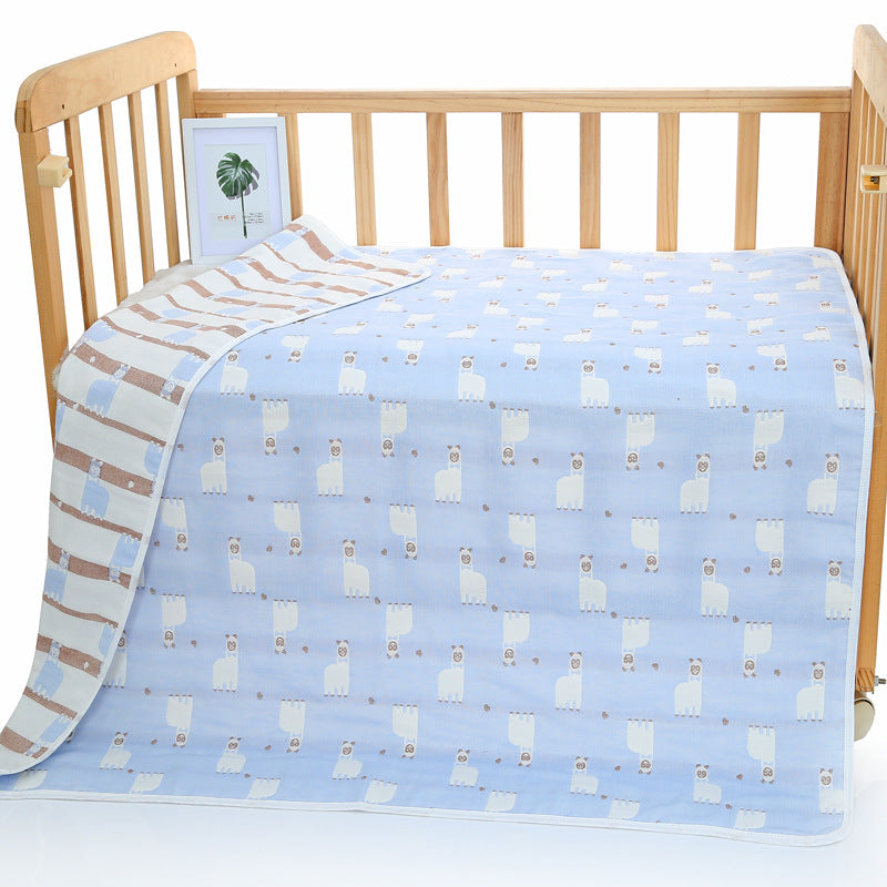 Wholesale Six-layer gauze blanket quality children's quilt infant towel quilt children's cotton gauze bath towel 110*110cm