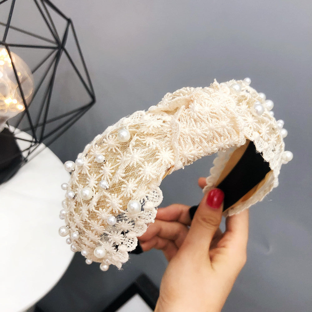 Wholesale Lace Knotted Wide Brimmed Headband