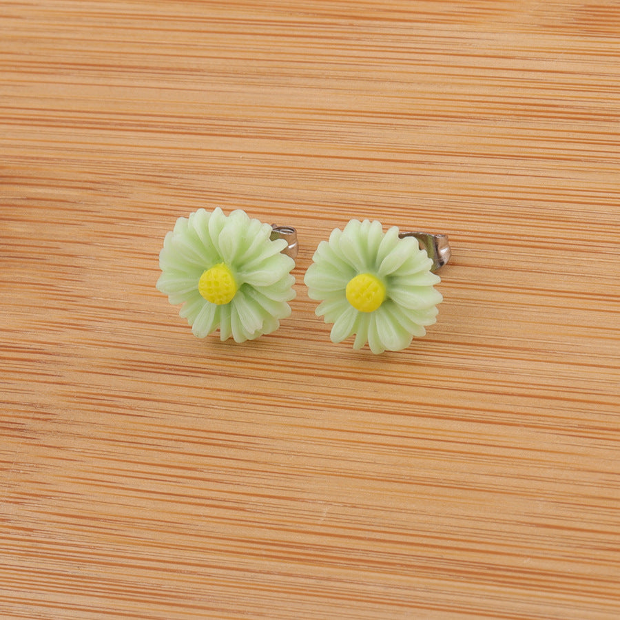 Wholesale sweet Korean style small daisy sunflower earrings